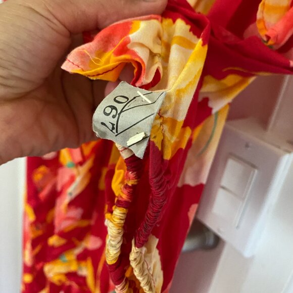 NWT Vintage Roseline Petrus Summer Muumuu Puff Sleeves Hawaiian Dress Size S - Picture 2 of 6